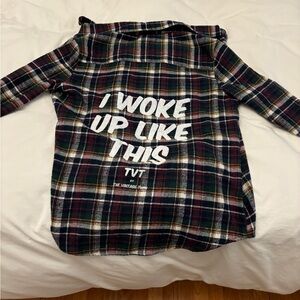 Trendy Vintage flannel ‘I woke up like this’